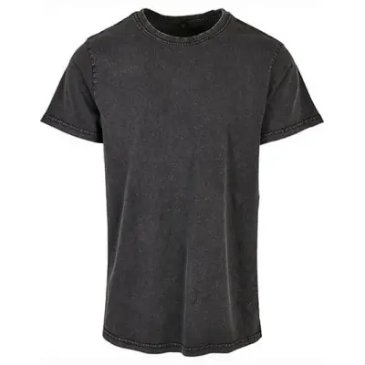 Acid Washed Round Neck Tee