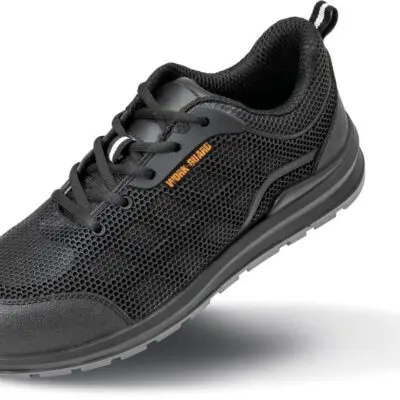 All black safety trainer