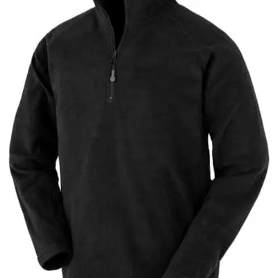 Gerecyclede microfleece met ritskraag