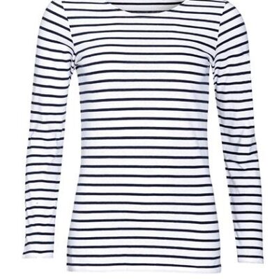 Women´s Long Sleeve Striped T-Shirt Marine