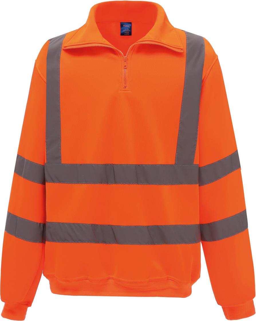 Signalisatie sweatshirt met 1/4 rits