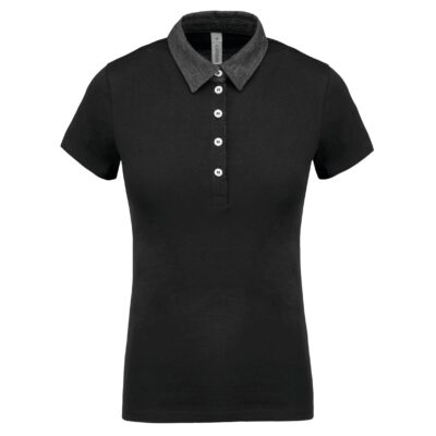 Tweekleurige damespolo jersey