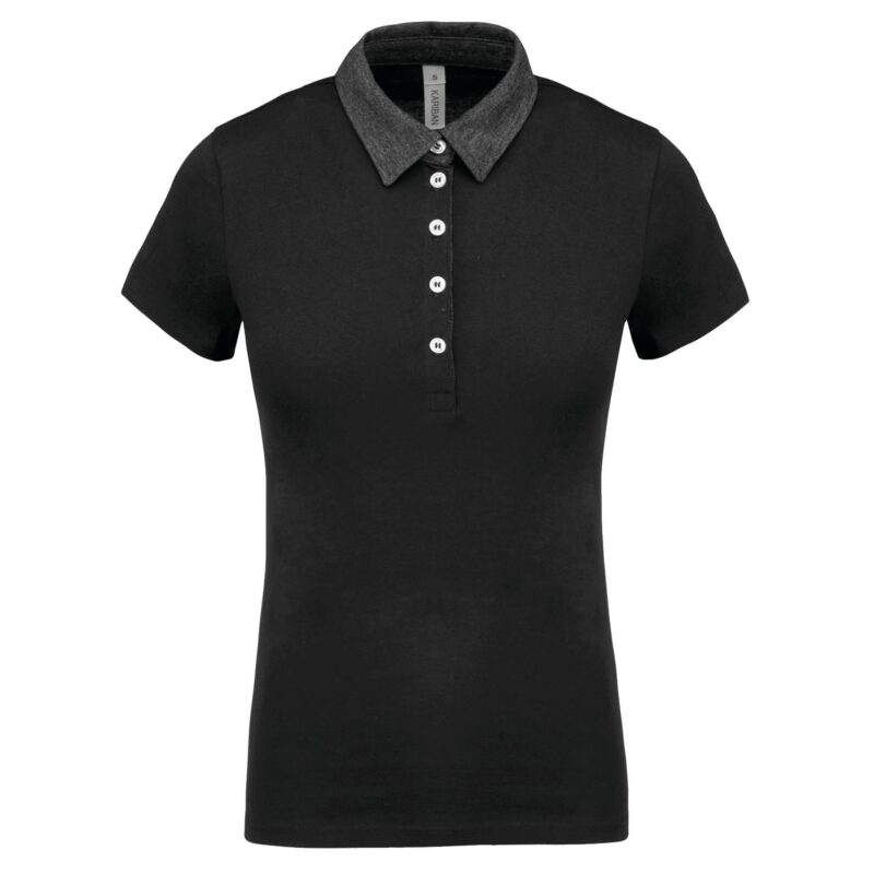 Tweekleurige damespolo jersey