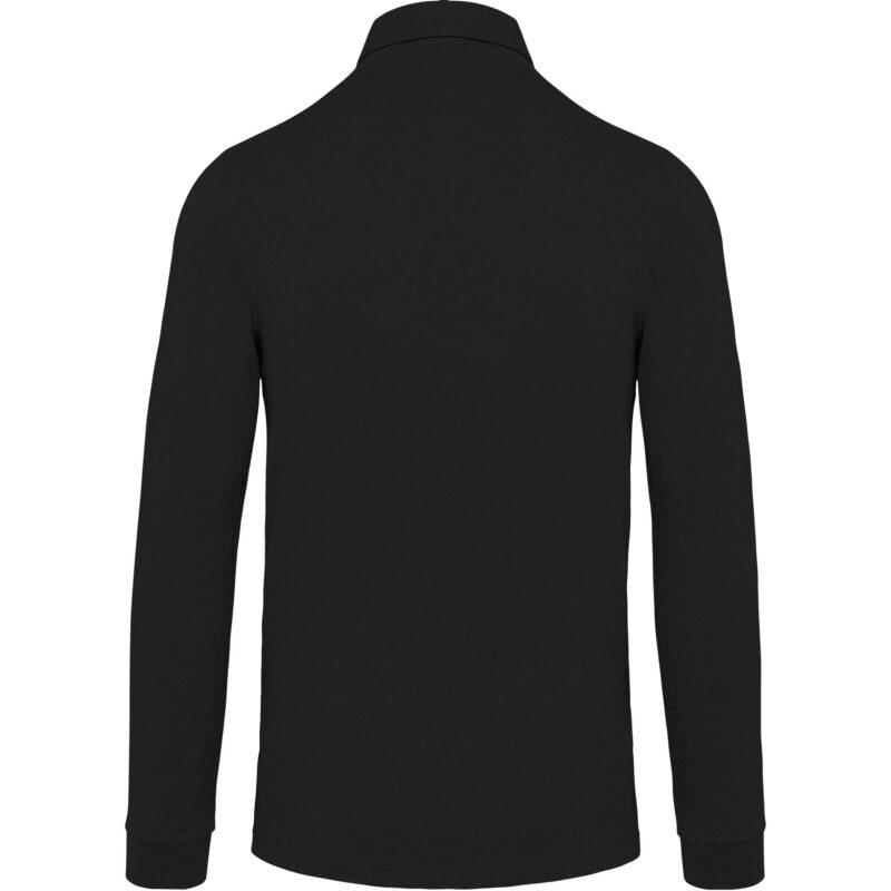 Herenpolo lange mouwen van jersey - Afbeelding 2