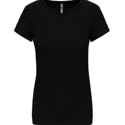 Dames-t-shirt ronde hals korte mouwen
