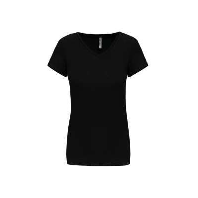 Dames-t-shirt V-hals korte mouwen