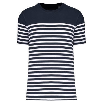 Marine-t-shirt ronde hals Bio heren