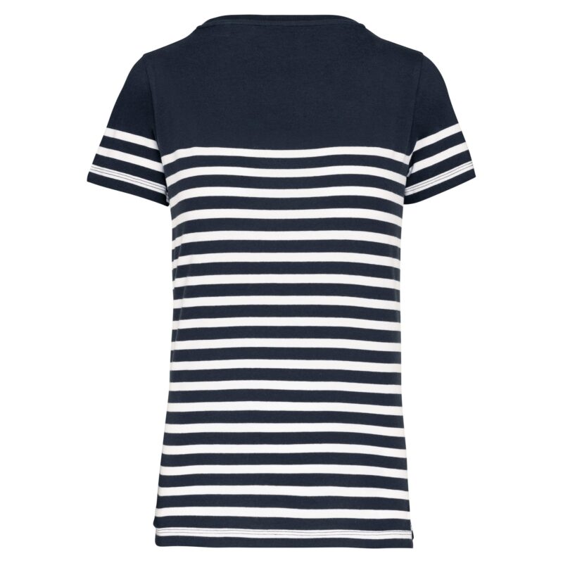 Marine-t-shirt ronde hals Bio dames - Afbeelding 2