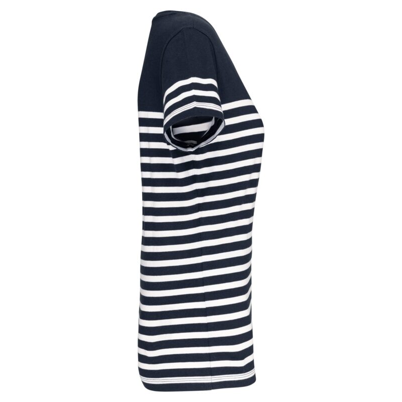 Marine-t-shirt ronde hals Bio dames - Afbeelding 3