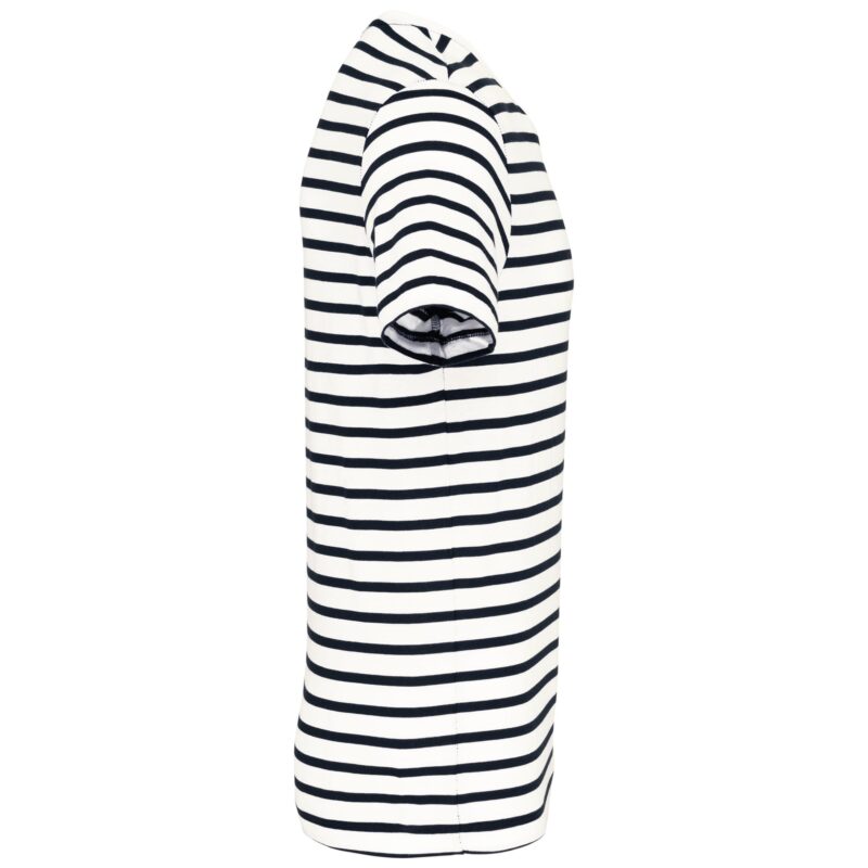 Gestreept T-shirt met zak en korte mouwen - Afbeelding 3