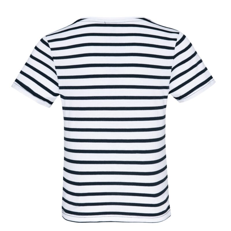 Gestreept T-shirt met zak en korte mouwen kids - Afbeelding 2
