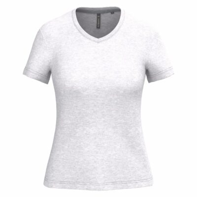 Dames T-shirt V-hals Korte Mouwen