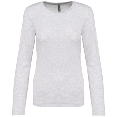 Dames T-shirt ronde hals lange mouwen