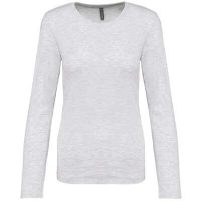 Dames T-shirt ronde hals lange mouwen