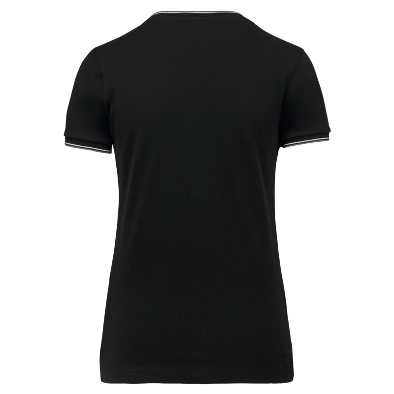 Dames-t-shirt piqué V-hals - Afbeelding 2