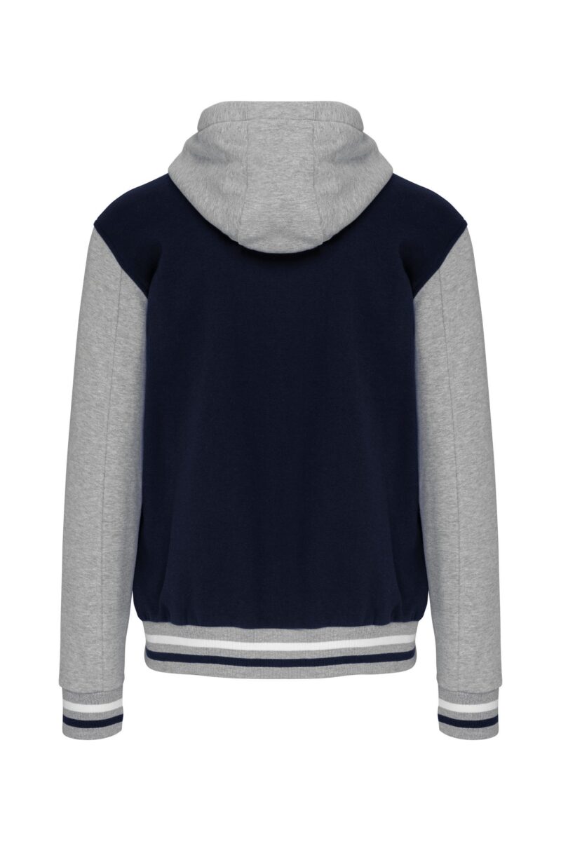 College jacket met capuchon unisex - Afbeelding 2