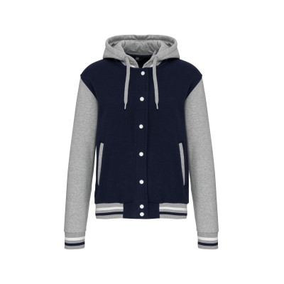 College jacket met capuchon unisex