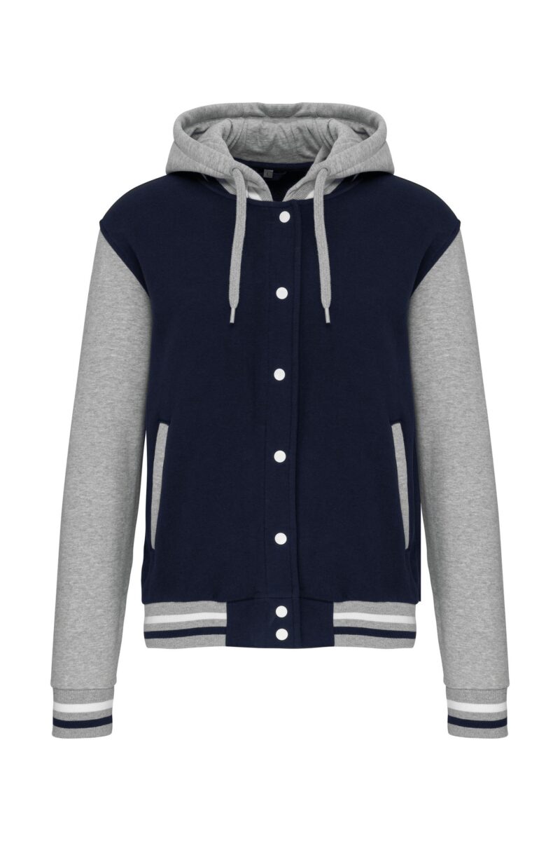 College jacket met capuchon unisex