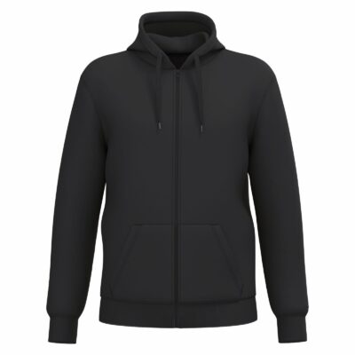 Gerecycled sweater met rits en capuchon uniseks