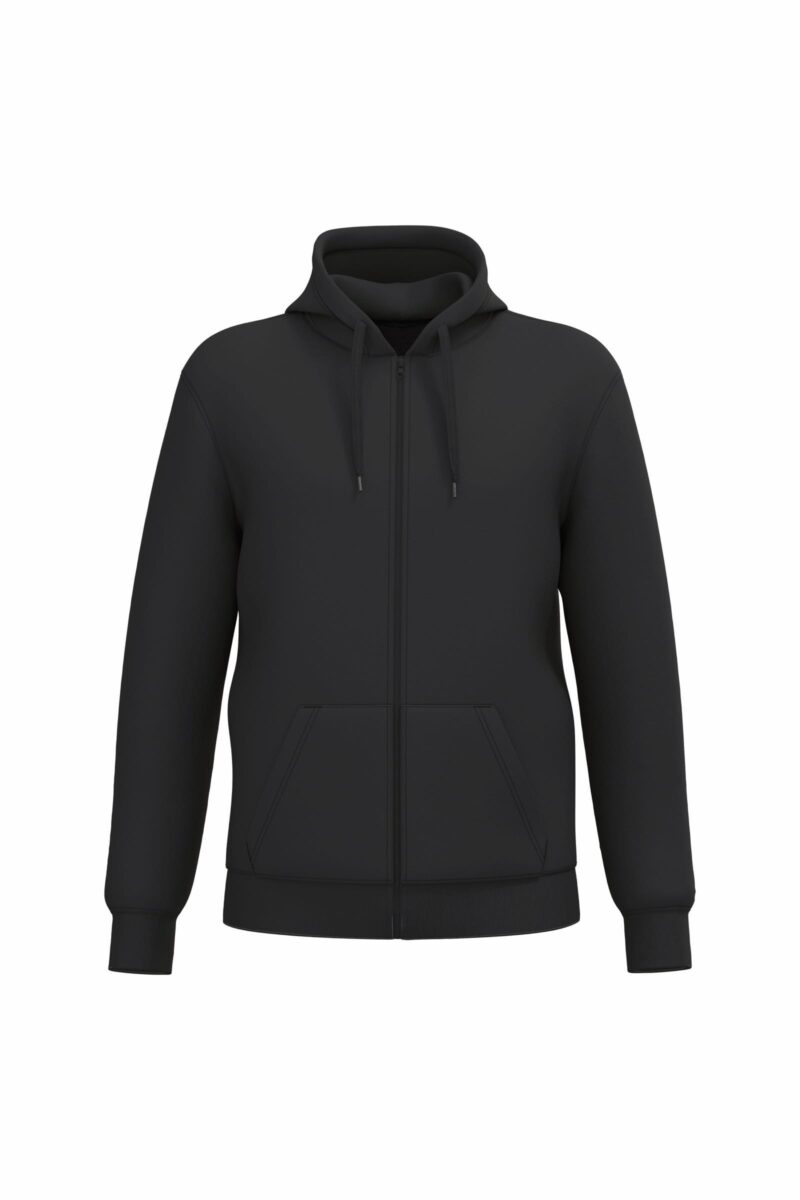 Gerecycled sweater met rits en capuchon uniseks