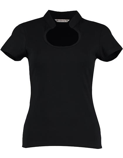 Women`s Regular Fit Keyhole Neck Top