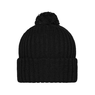 Knitted Cap with Pompon