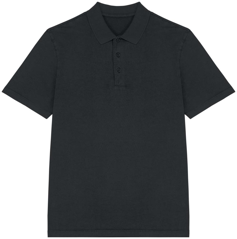 Ecologische verwassen herenpolo van jersey
