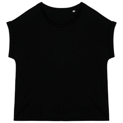 Ecologisch dames t-shirt met mouwen met omslag