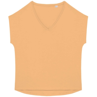 Ecologisch baggy dames-T-shirt V-hals