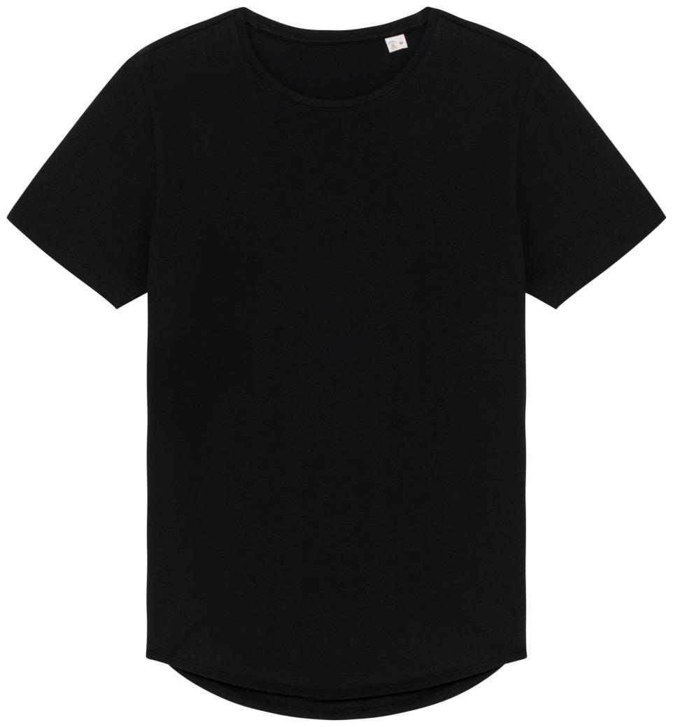 Ecologisch T-shirt afgerond boord ronde hals korte mouwen Heren
