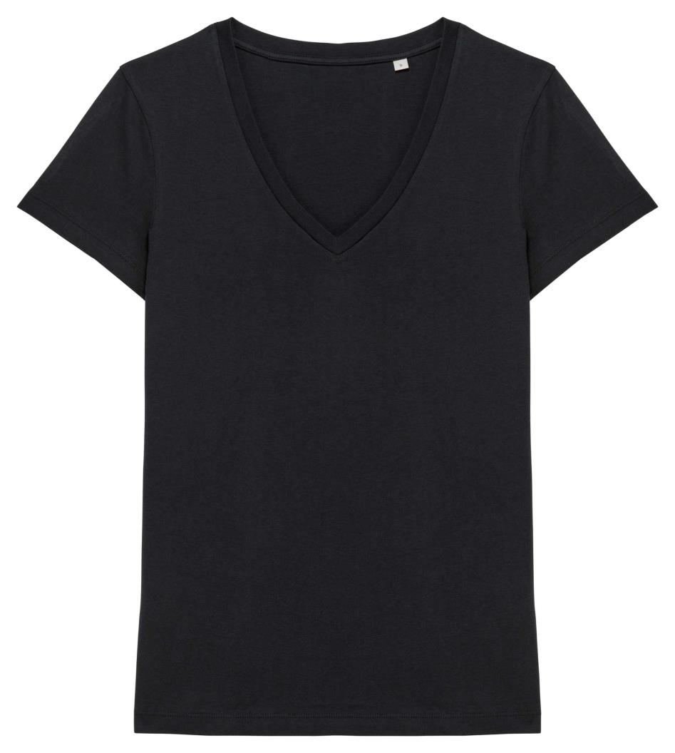 Ecologisch dames-T-shirt met V-hals