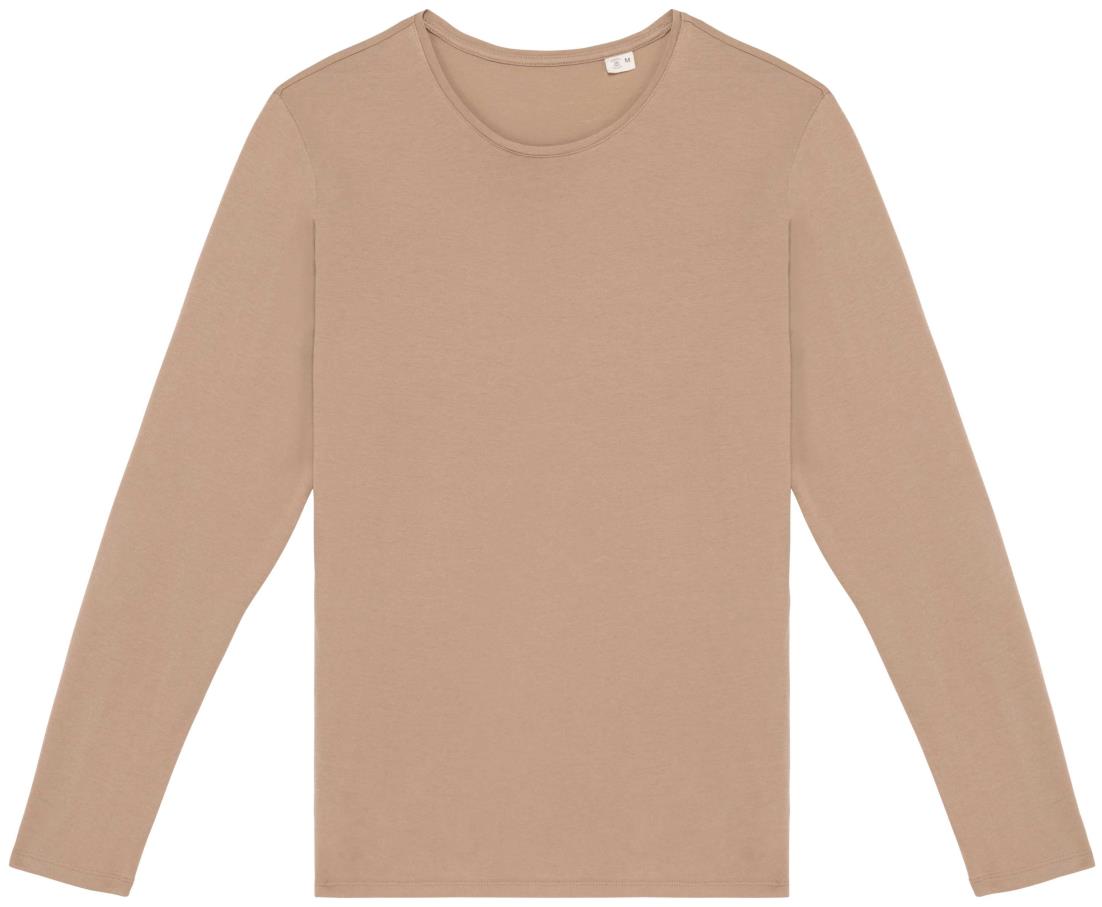 Ecologisch verwassen uniseks T-shirt lange mouwen