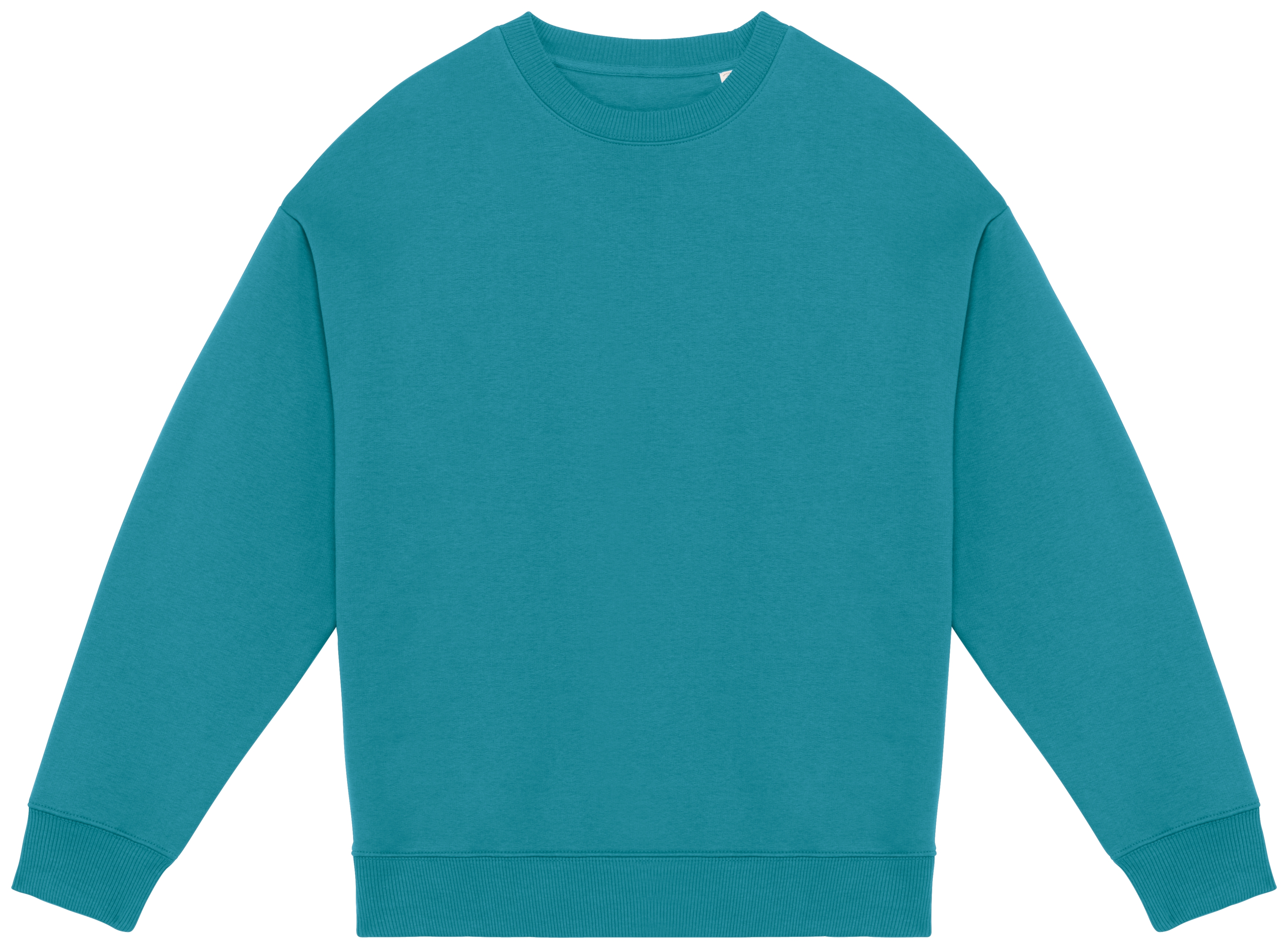 Ecologische oversized uniseks sweater met ronde hals