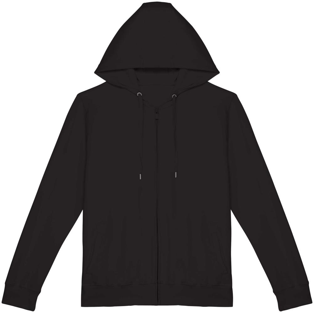 Ecologische uniseks sweater met rits en capuchon French Terry