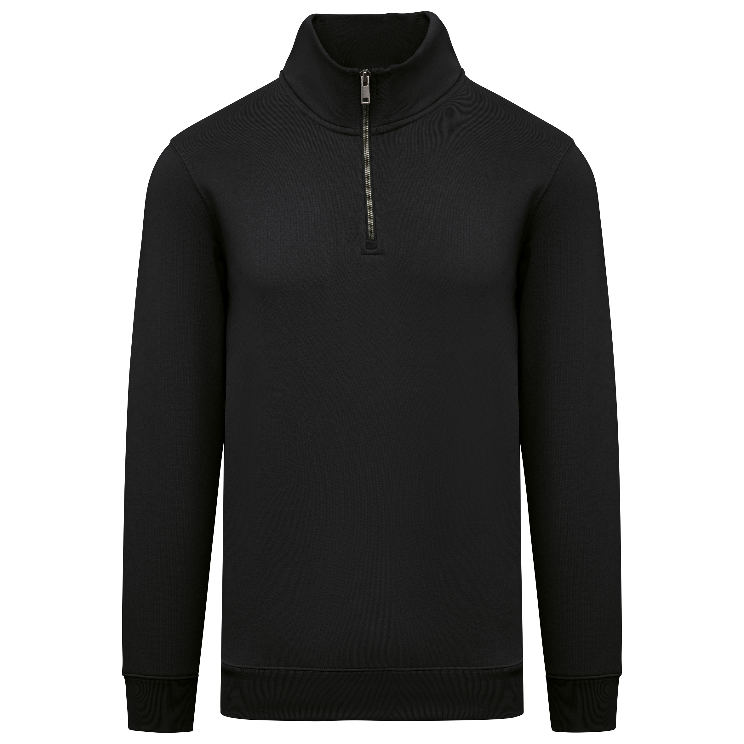 Duurzame herensweater met opstaande ritskraag