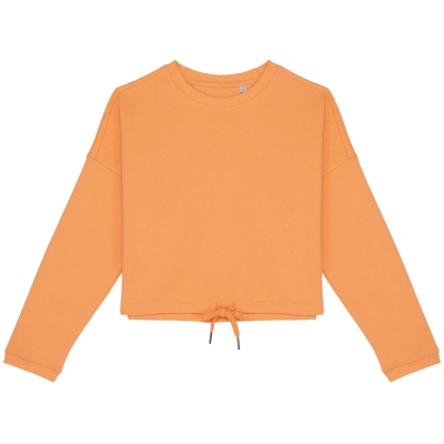 Ecologische cropped damessweater met ronde hals