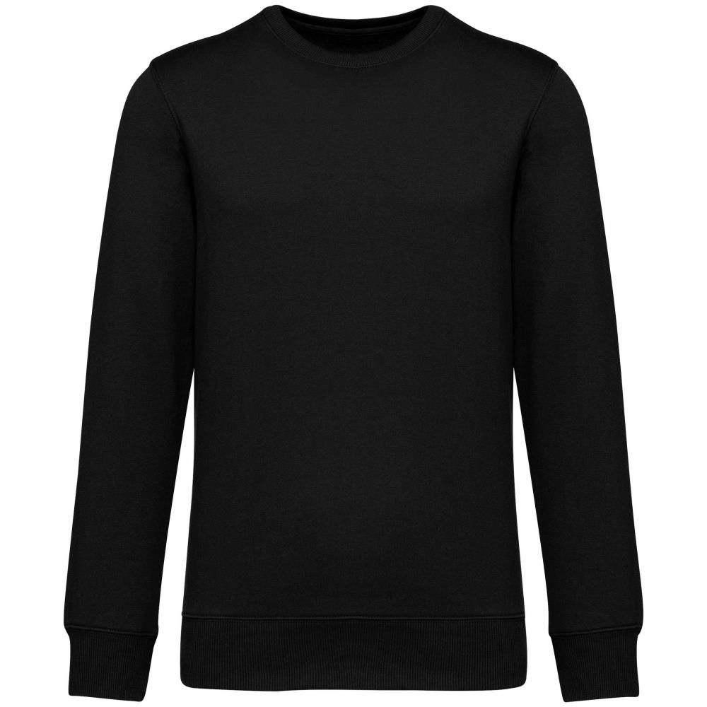 Ecologische sweater met ronde hals en afhangende mouwen French Terry