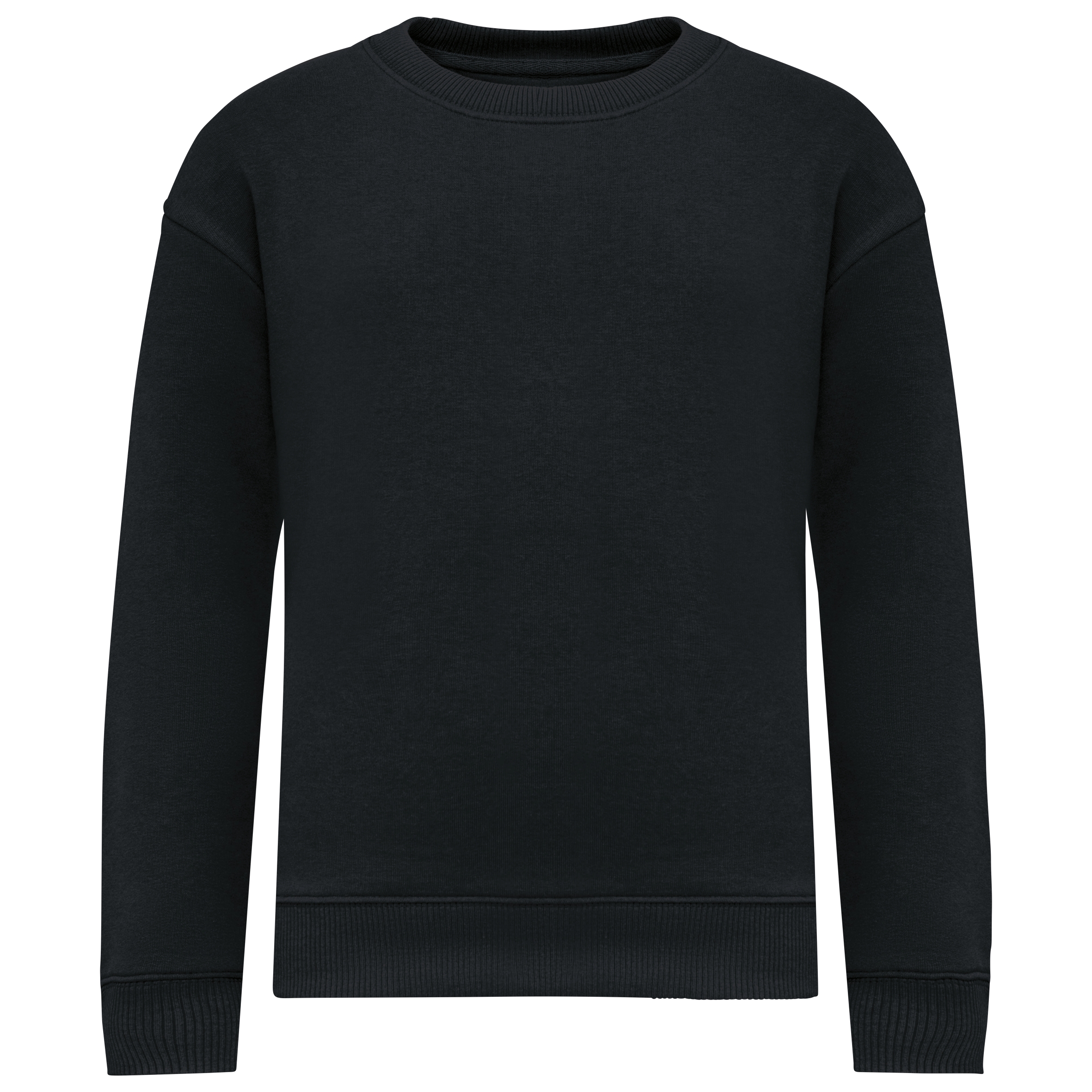 Ecologische cropped kindersweater met ronde hals