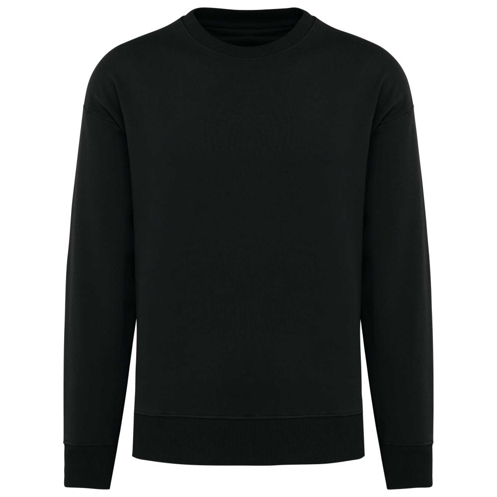 Ecologische oversized uniseks sweater met ronde hals
