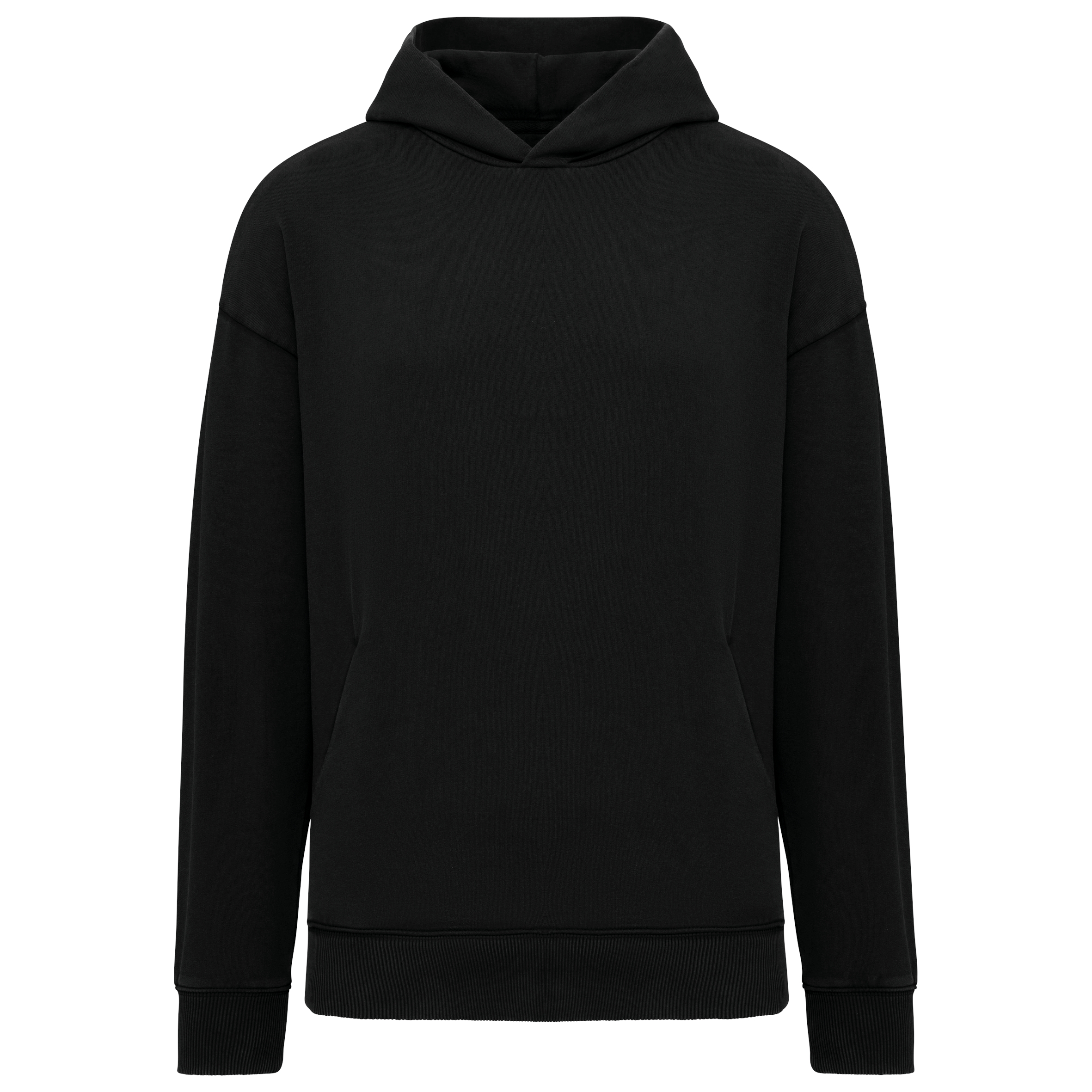 Duurzame uniseks oversized verwassen sweater met capuchon