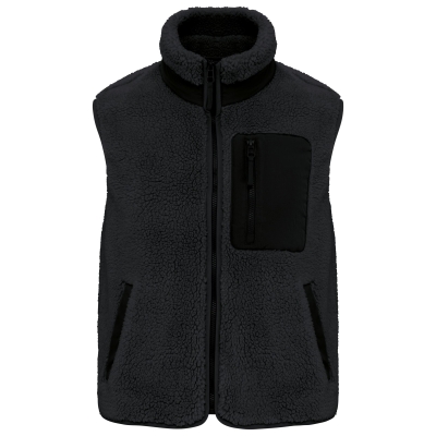 Ecologische uniseks bodywarmer van sherpa