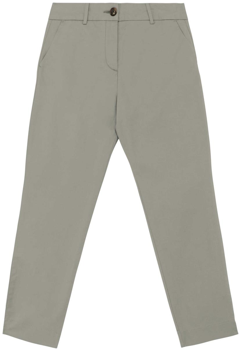 Ecologische enkellange chinobroek dames