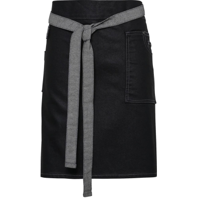 Division - Waxed look denim waist apron