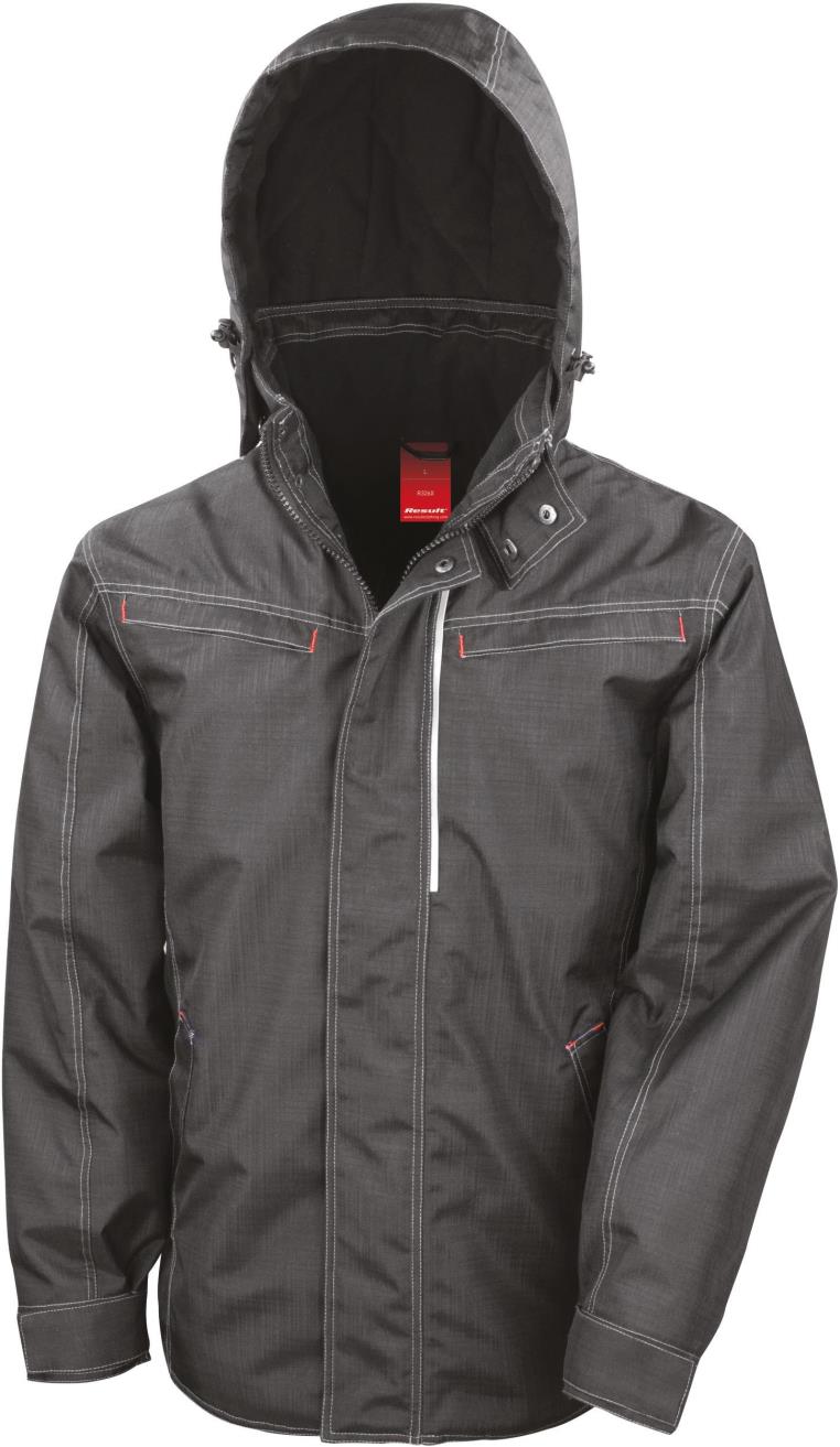 Sterke parka met "denimlook"