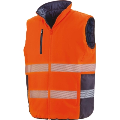 Reversible soft padded safety gilet