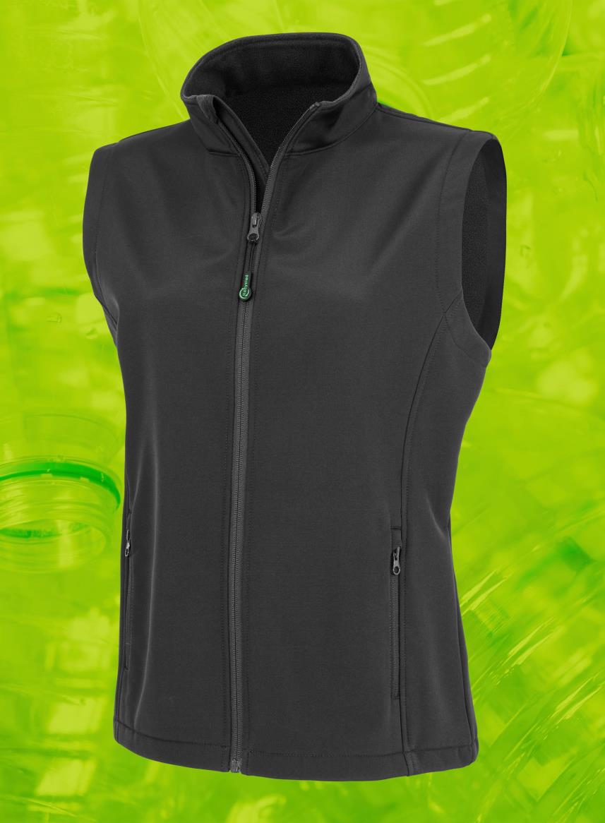 Gerecycleerde dames softshell-bodywarmer