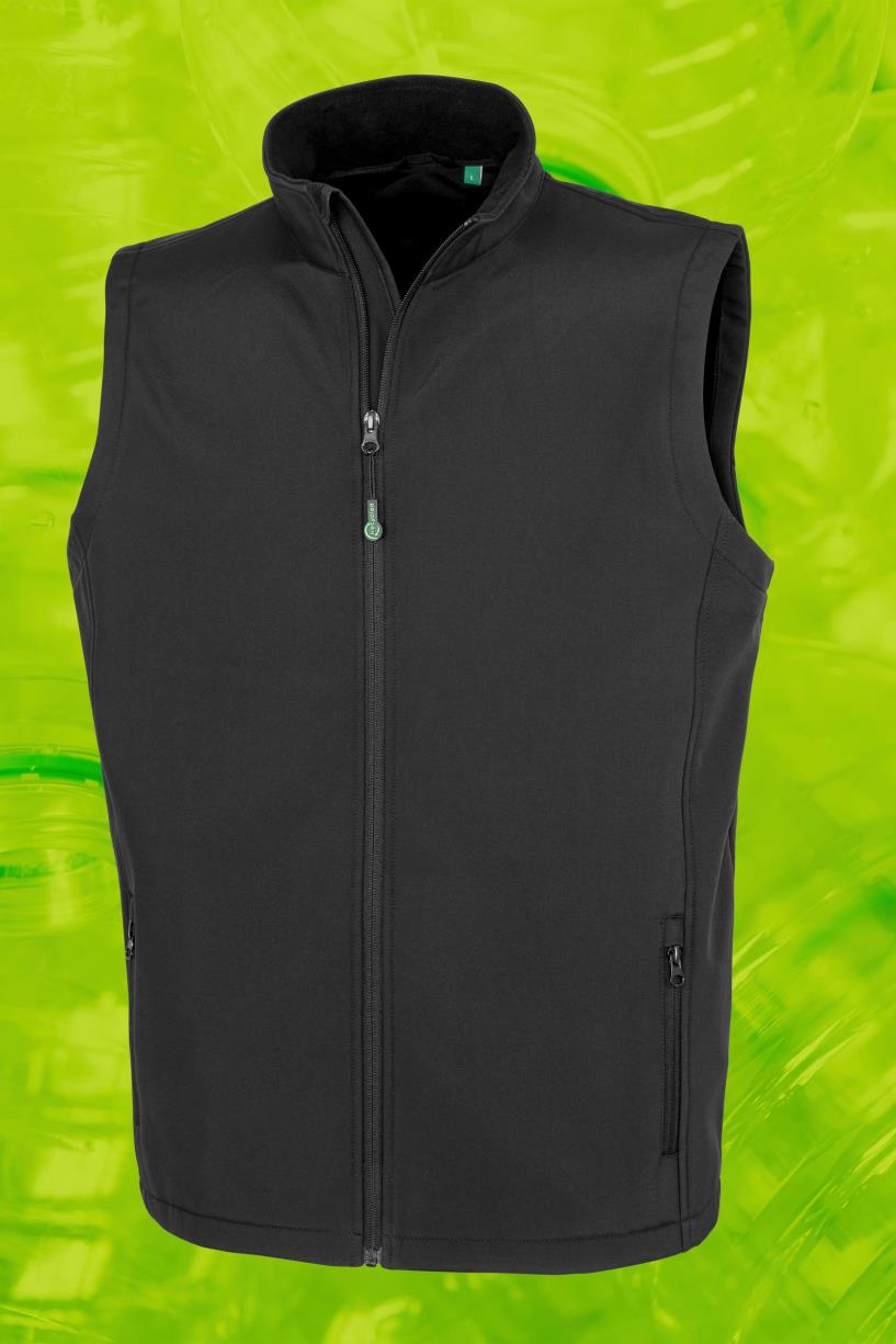Gerecycleerde heren softshell-bodywarmer