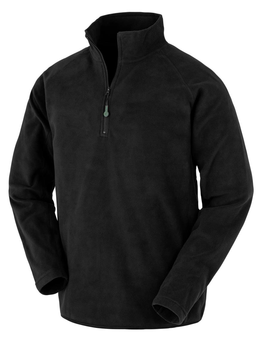 Gerecyclede microfleece met ritskraag