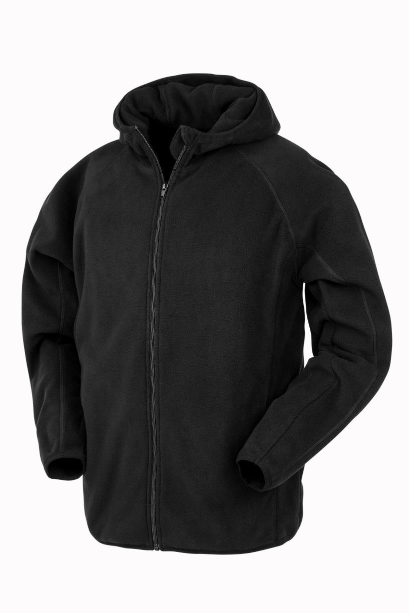 Jasje met capuchon in gerecyclede microfleece
