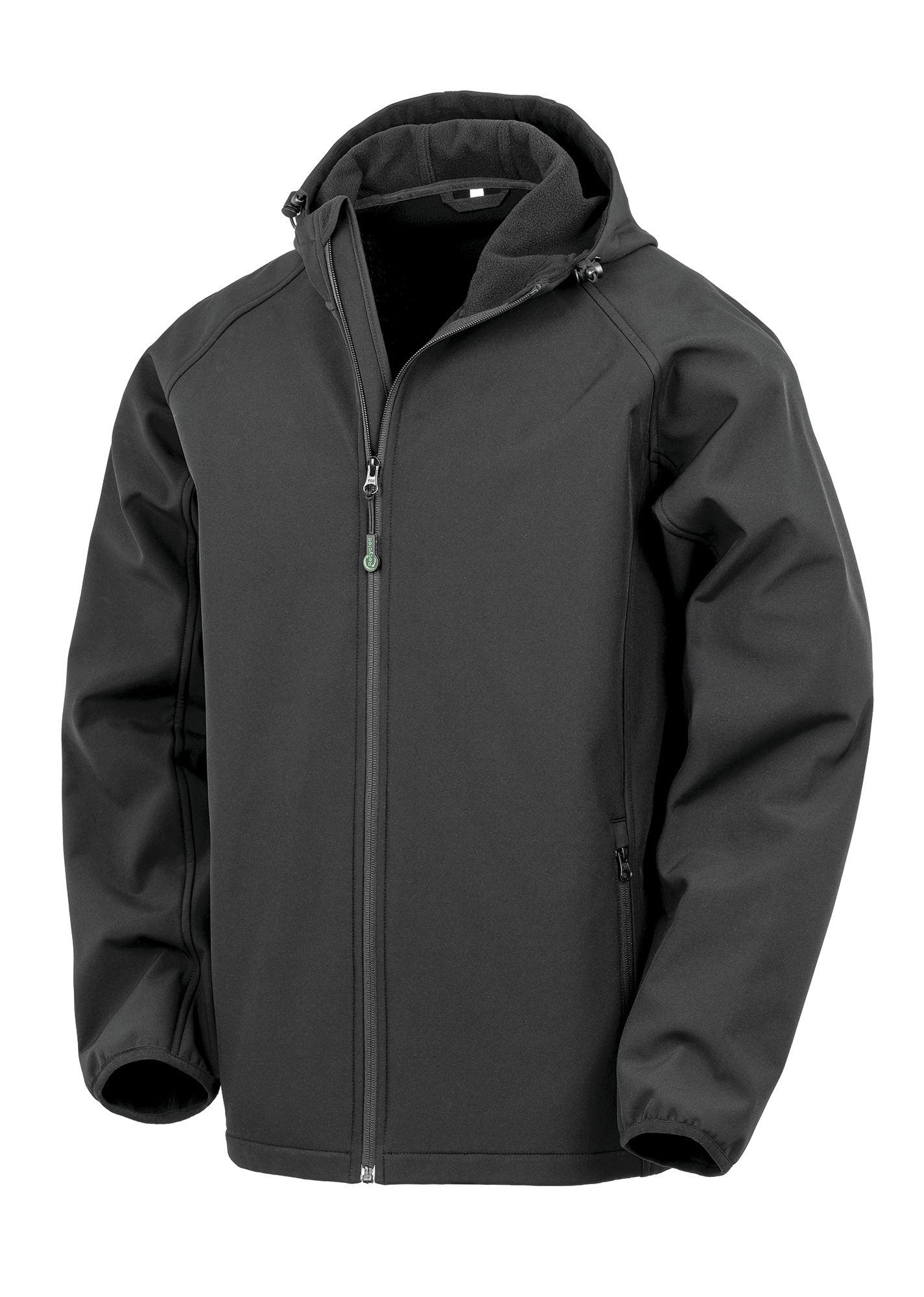 3-laagse gerecycleerde softshell met capuchon voor heren